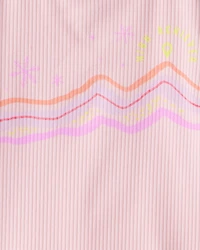 Girls Active Rib Long-Sleeve Top - Pink