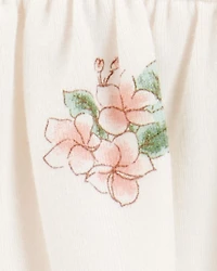 Baby Girl 2-Piece Tropical Print PurelySoft Outfit Set - Ivory