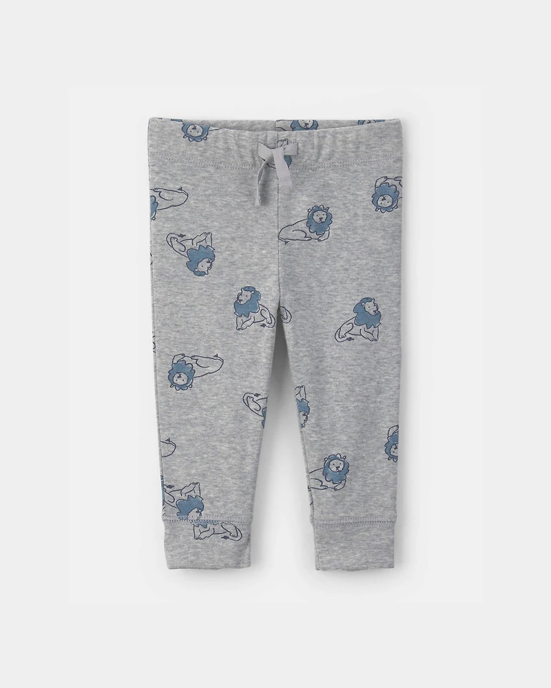 Baby Boy 4-Piece Lion Top & Pant Set