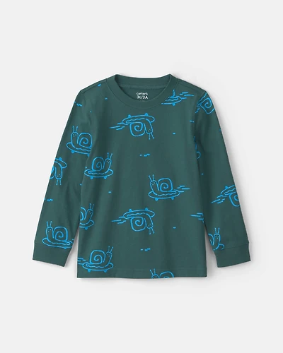 Toddler Boy Snail Long-Sleeve T-Shirt - Green