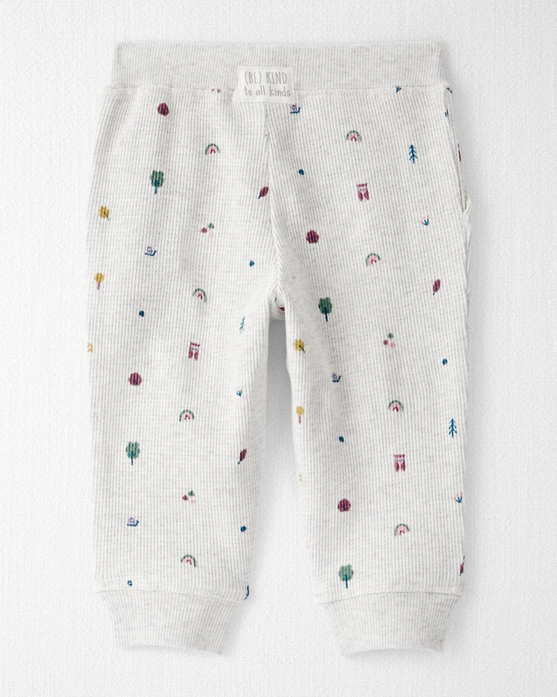 Baby Girl 2-Piece Organic Cotton Waffle Knit Set Icon Print