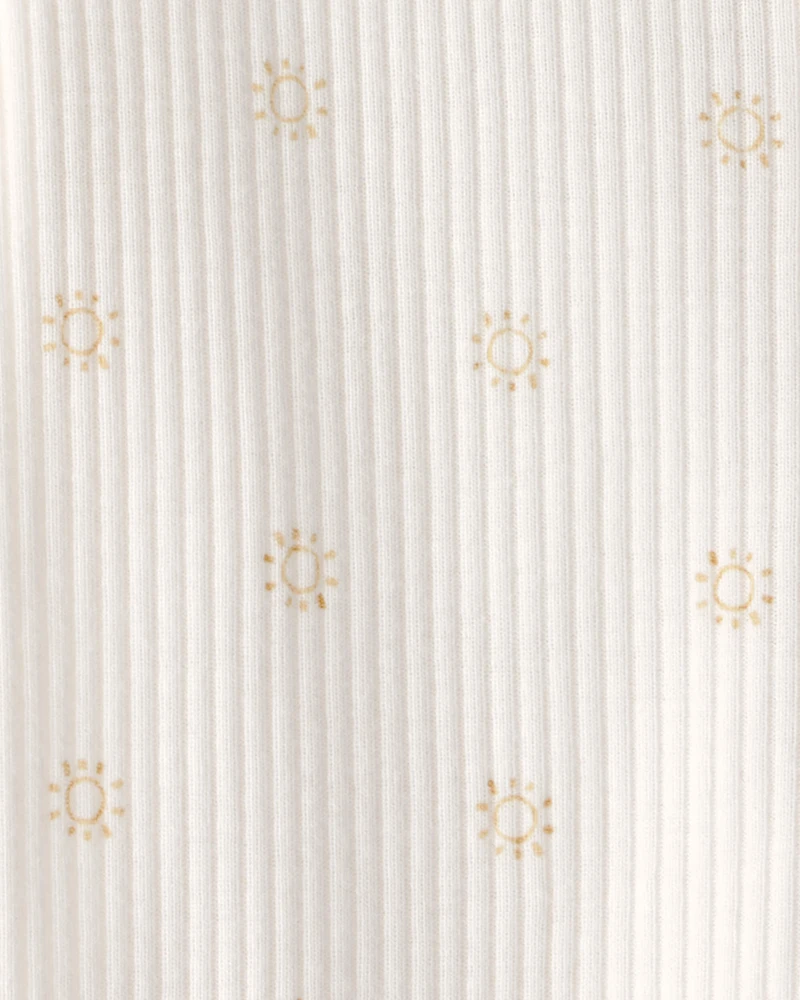 Baby Sunshine 2-Way Zip Sleeper - White