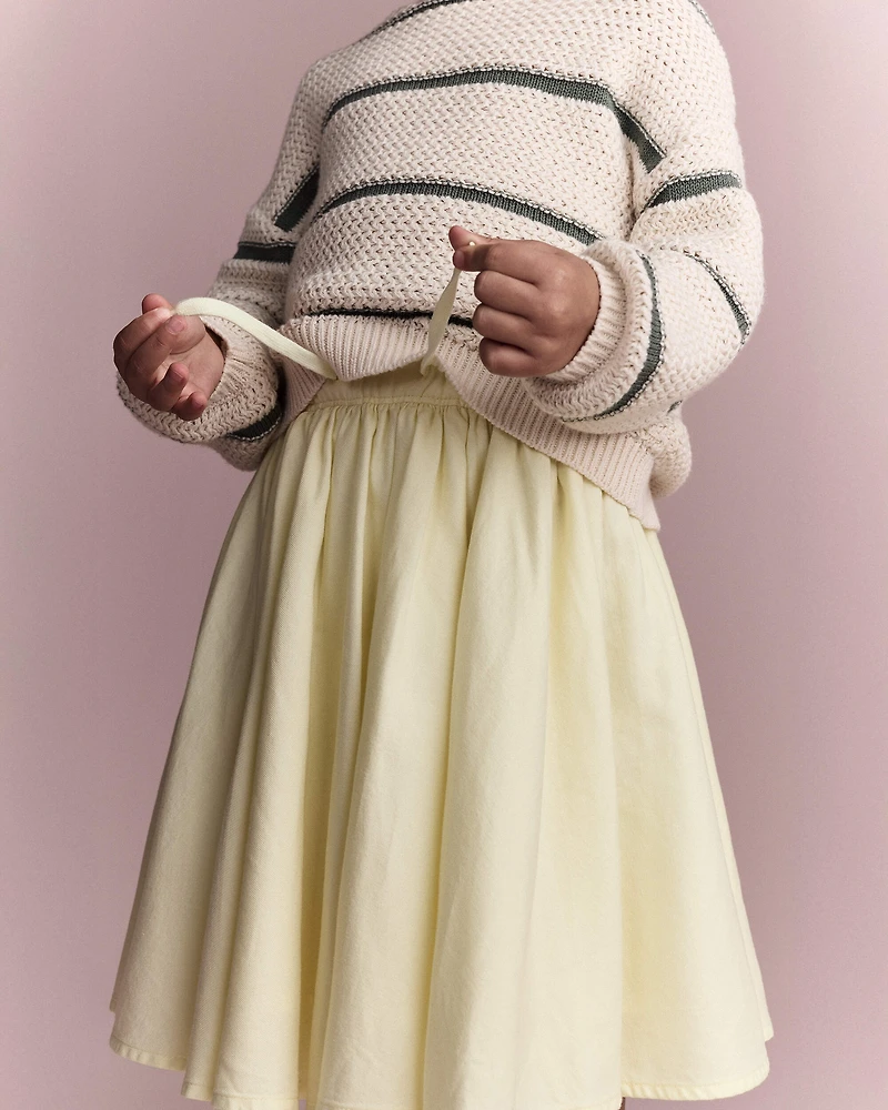 Toddler Girl Avenue Twirl™ Midi Skirt - Yellow