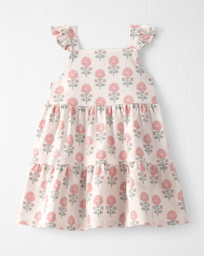 Baby Girl Organic Cotton Floral Tiered Dress