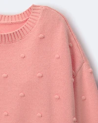 Toddler Girl Popcorn Sweater