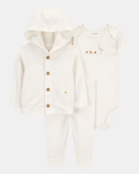 Baby 3-Piece Chick Little Cardigan Set