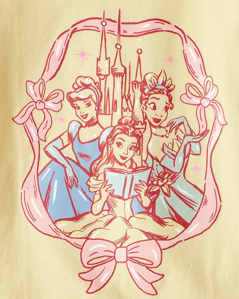 Toddler Girl Disney© Princess Short Sleeve Graphic Tee- Yellow