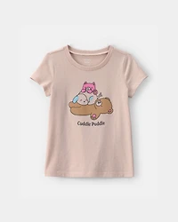 Toddler Girl 'Cuddle Puddle' Bear Graphic Tee - Tan