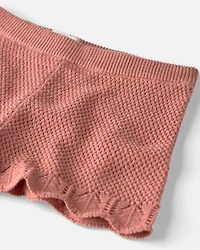 Girls 2-Piece Organic Cotton Knit Top & Short Set