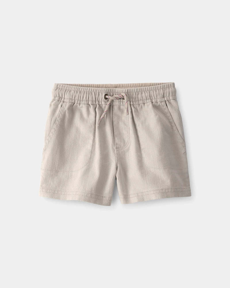 Toddler Boy Twill Shorts - Light Khaki