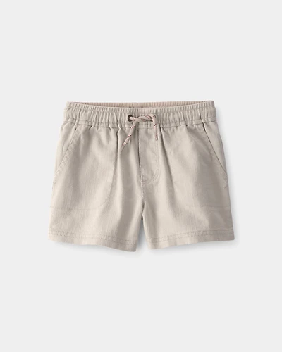 Toddler Boy Twill Shorts - Light Khaki