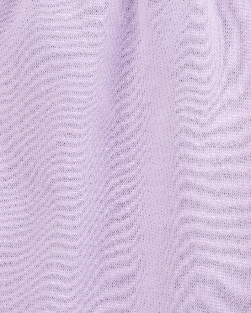 Kid Pull-On French Terry Shorts - Purple