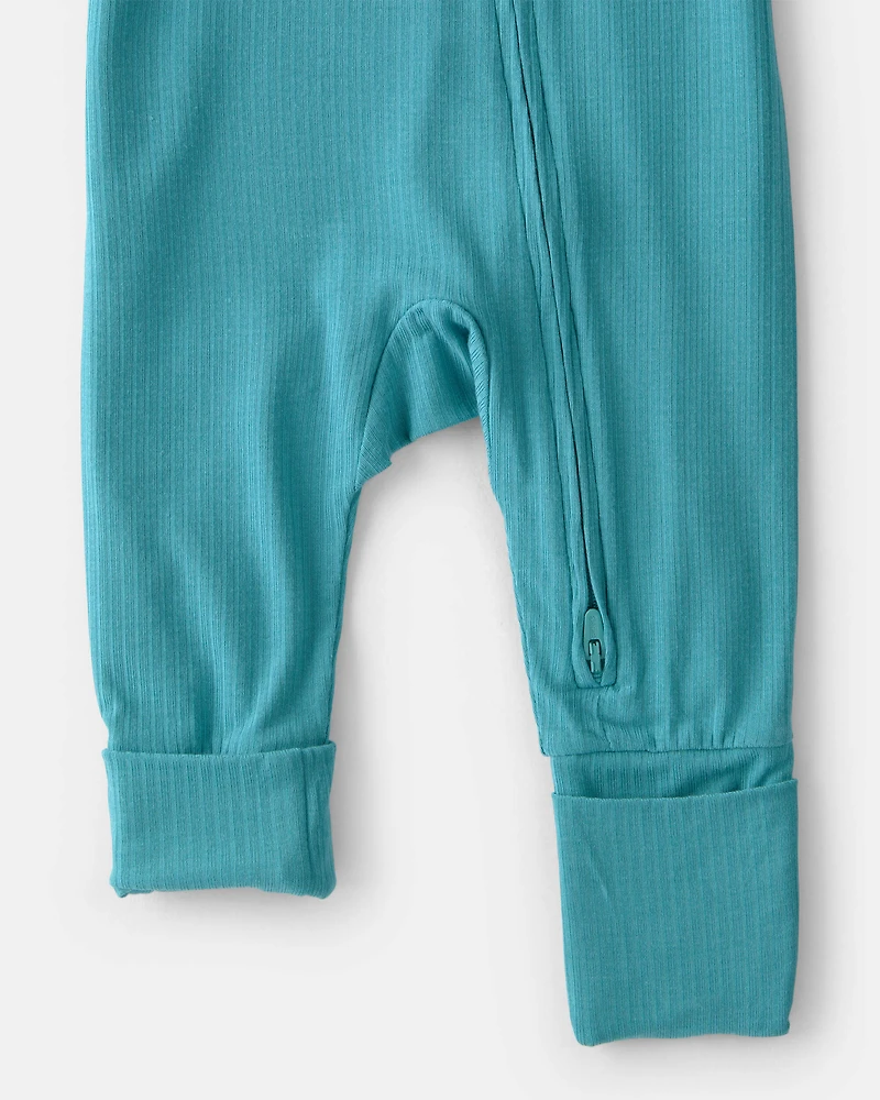 Baby PurelySoft 2-Way Zip Snug Fit Sleeper - Blue