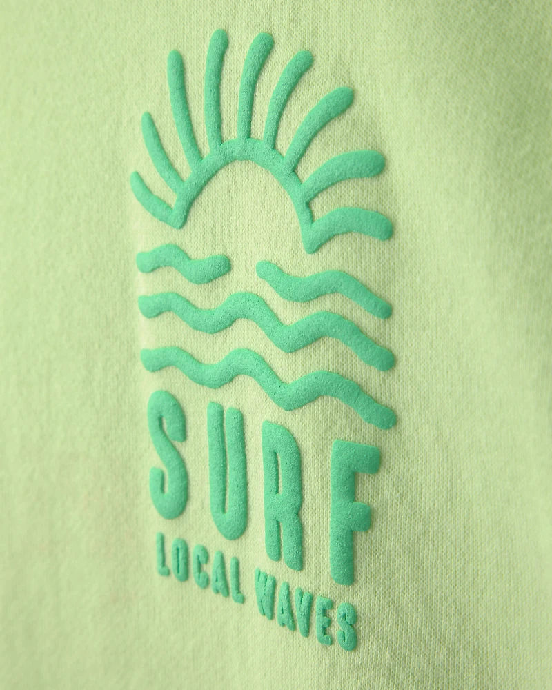 Boys Surf French Terry Graphic Tee - Green