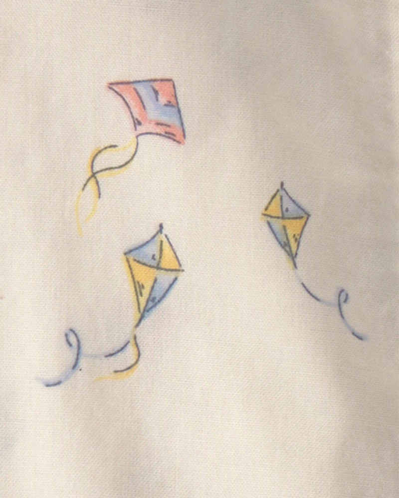 Baby Boy 2-Piece Kite Button-Down Shirt & Short Set - Navy/Beige