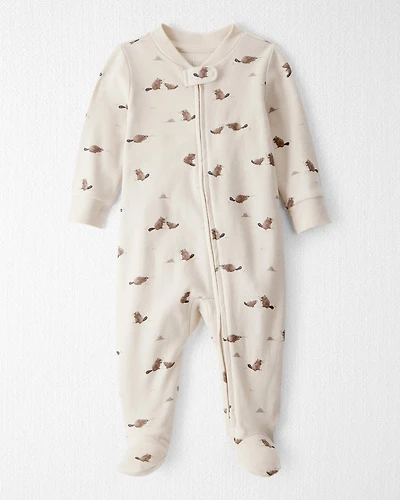 Baby Organic Cotton Sleep & Play Pyjamas Beavers' Creek Print