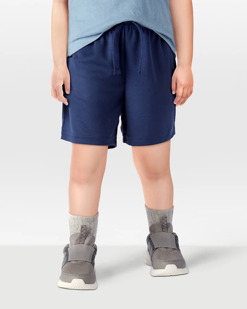 Toddler Boy Active Mesh Shorts - Navy