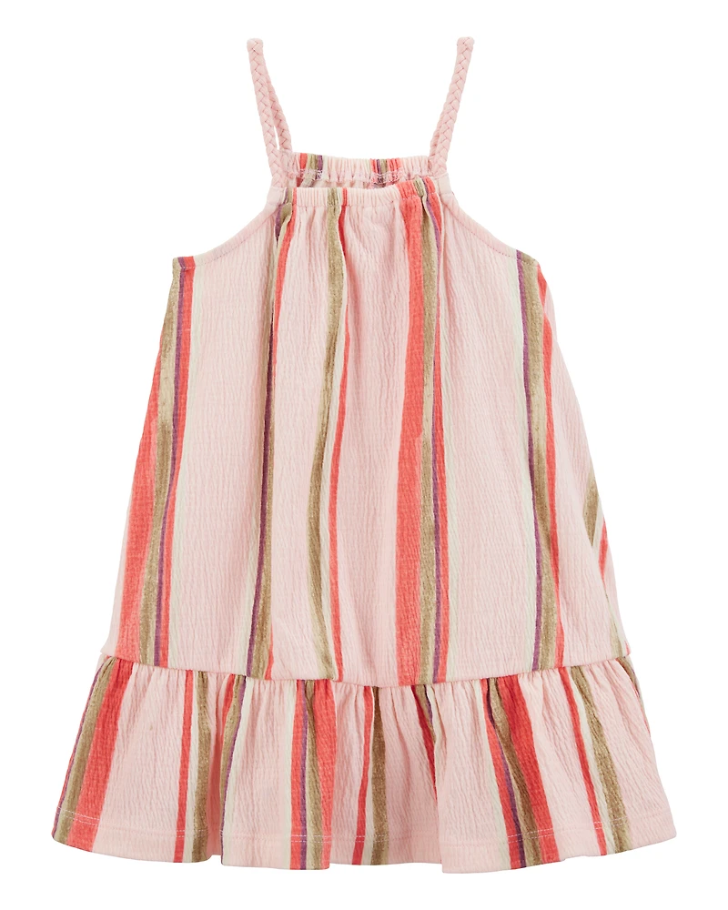 Toddler Striped Geo Print Dress