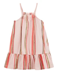 Toddler Striped Geo Print Dress