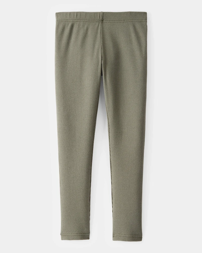 Girls Ribbed Leggings