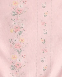 Girls Ruffle Dress Made with Organic Cotton Spring Garden Print