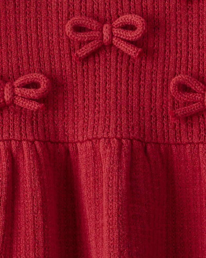 Baby Girl Organic Cotton Sweater Knit Dress