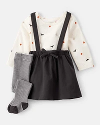 Baby 3-Piece Halloween Tee & Jumper Set