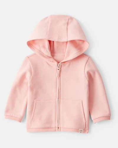 Baby Girl Long-Sleeve Zip-Up Jacket - Pink