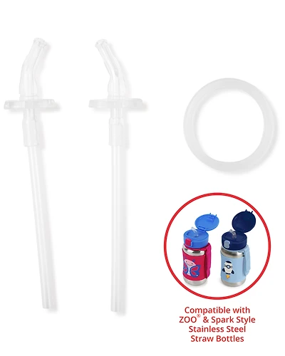 ZOO® Stainless Steel Straw Bottle Extra Straws - 2-Pack