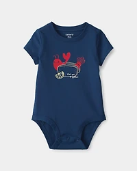 Baby Lobster Graphic Bodysuit - Blue