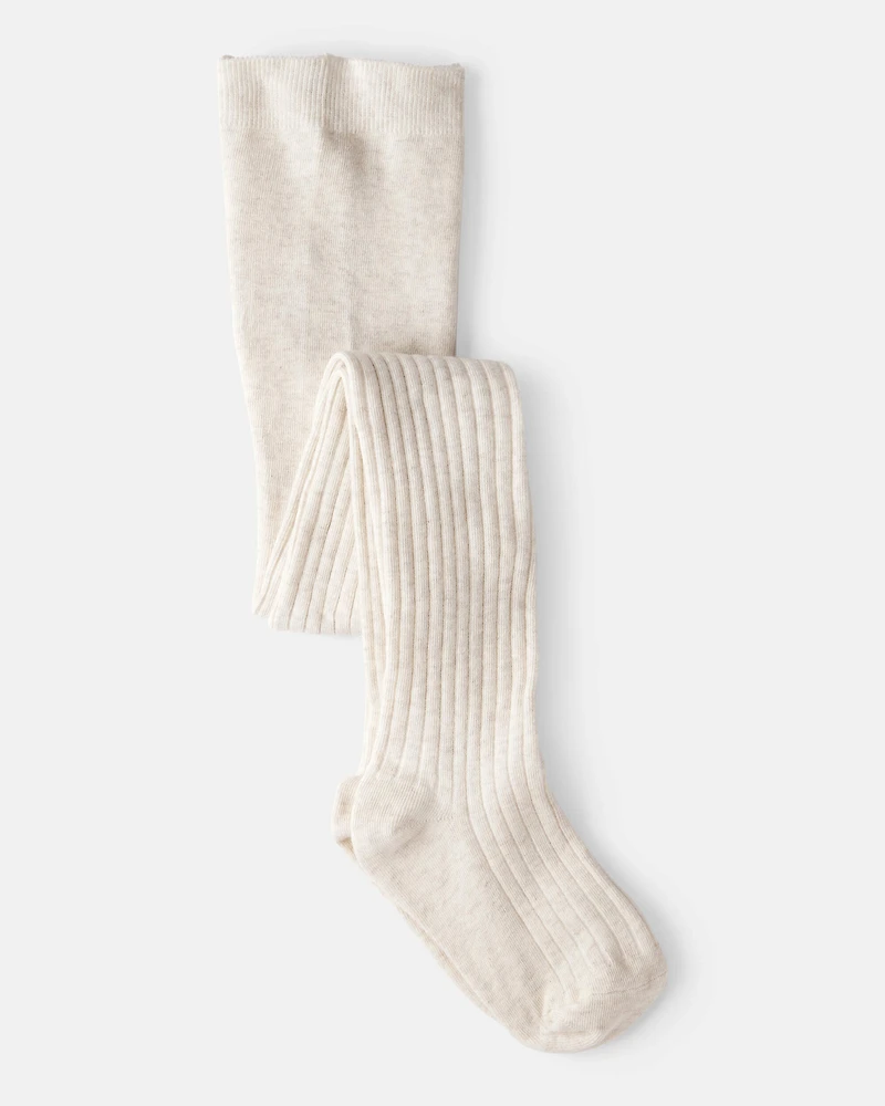 Girls Rib Tights - Cream
