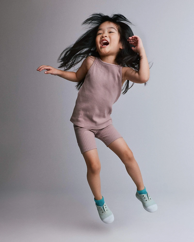 Toddler Girl Brooklyn Bike Shorts - Mauve