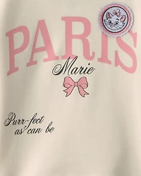 Girls Disney© Marie Pullover Sweatshirt - White