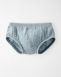 Toddler Organic Cotton Gauze Dress Blue