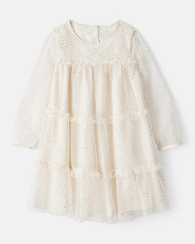 Toddler Girl Cream Holiday Dress