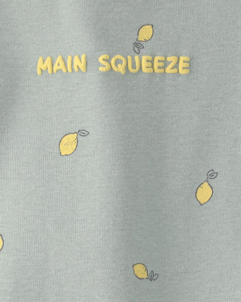 Baby Girl Tropical Short-Sleeve Romper - Green