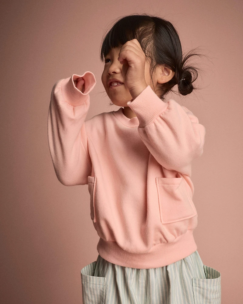 Toddler Otter Sweatshirt™ with Pockets - Light Pink