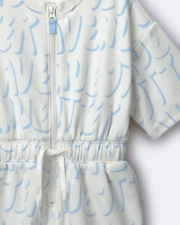 Toddler Girl Flowy Romper Otter Avenue Print - Cream