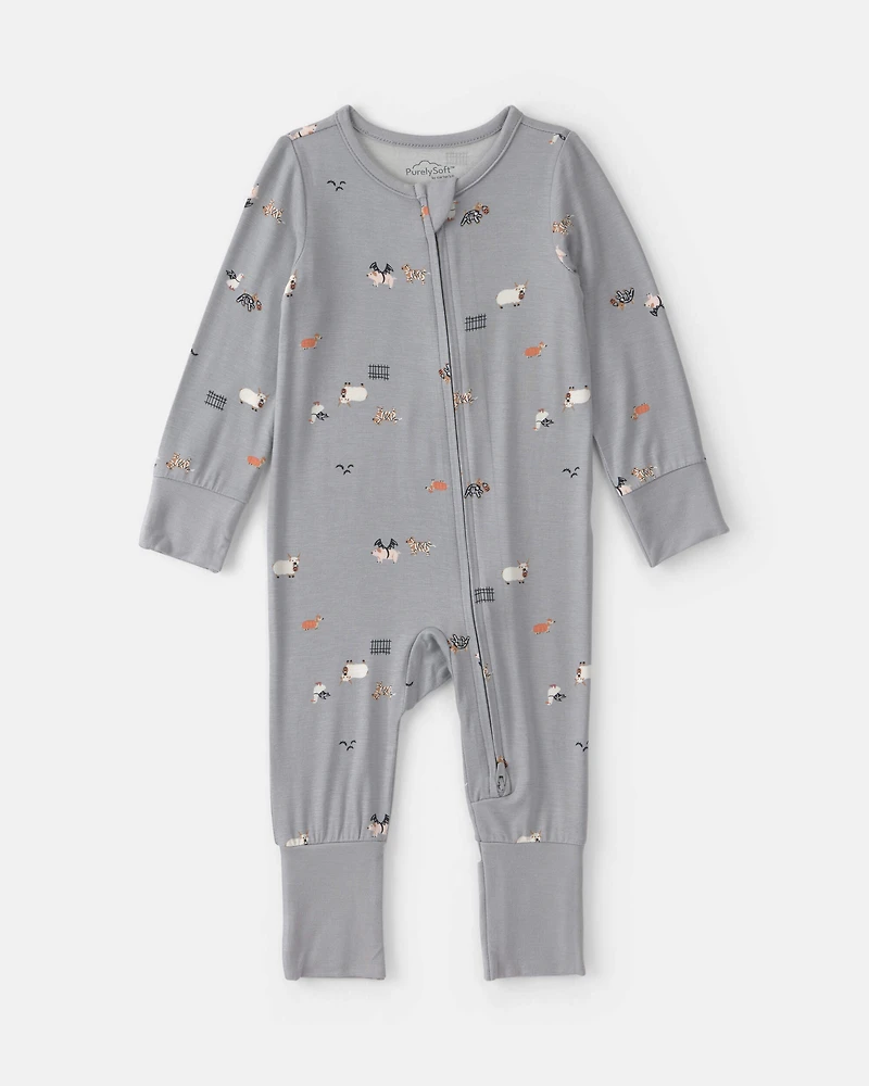 Baby Halloween PurelySoft™ 2-Way Zip Sleeper - Grey