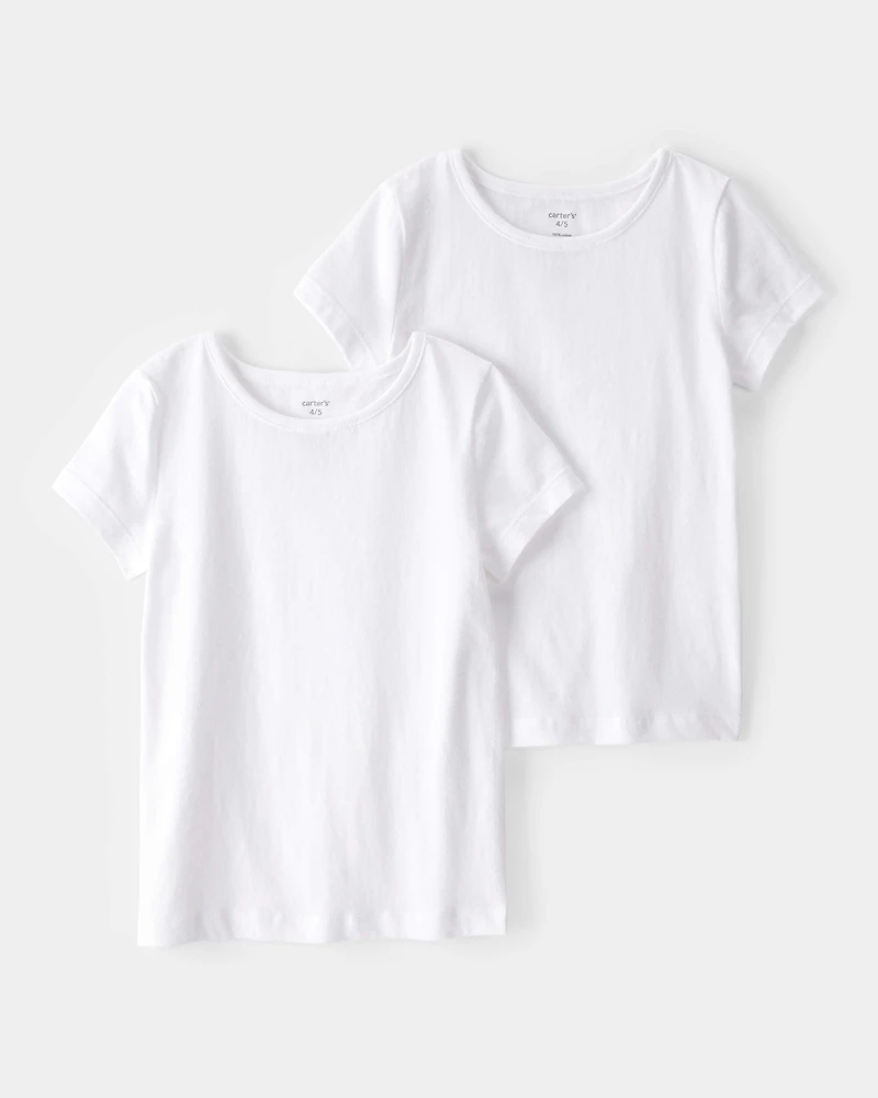 Girls 2-Pack Cotton Undershirts