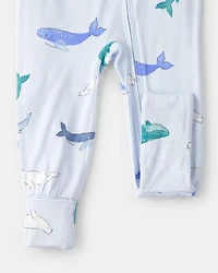 Baby Whale PurelySoft Snug Fit 1-Piece Pyjama - Blue