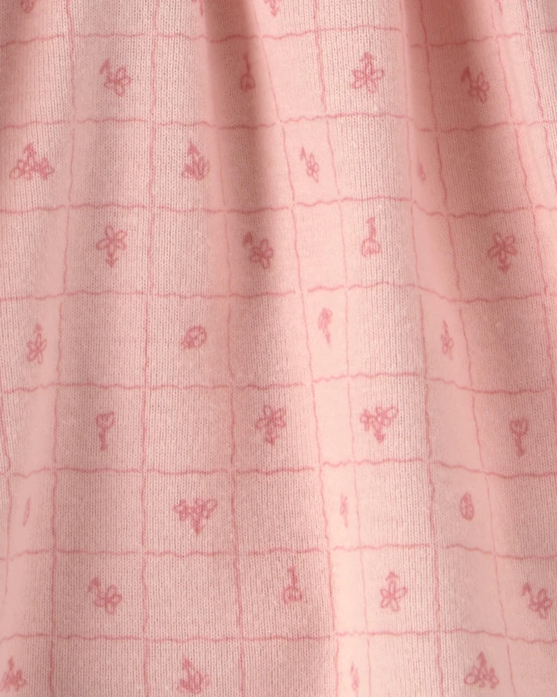 Baby Girl 2-Piece Floral Cardigan Dress Set - Pink