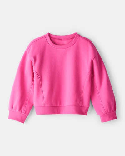 Toddler Girl DayDream Fleece Long-Sleeve Pullover Sweatshirt - Pink