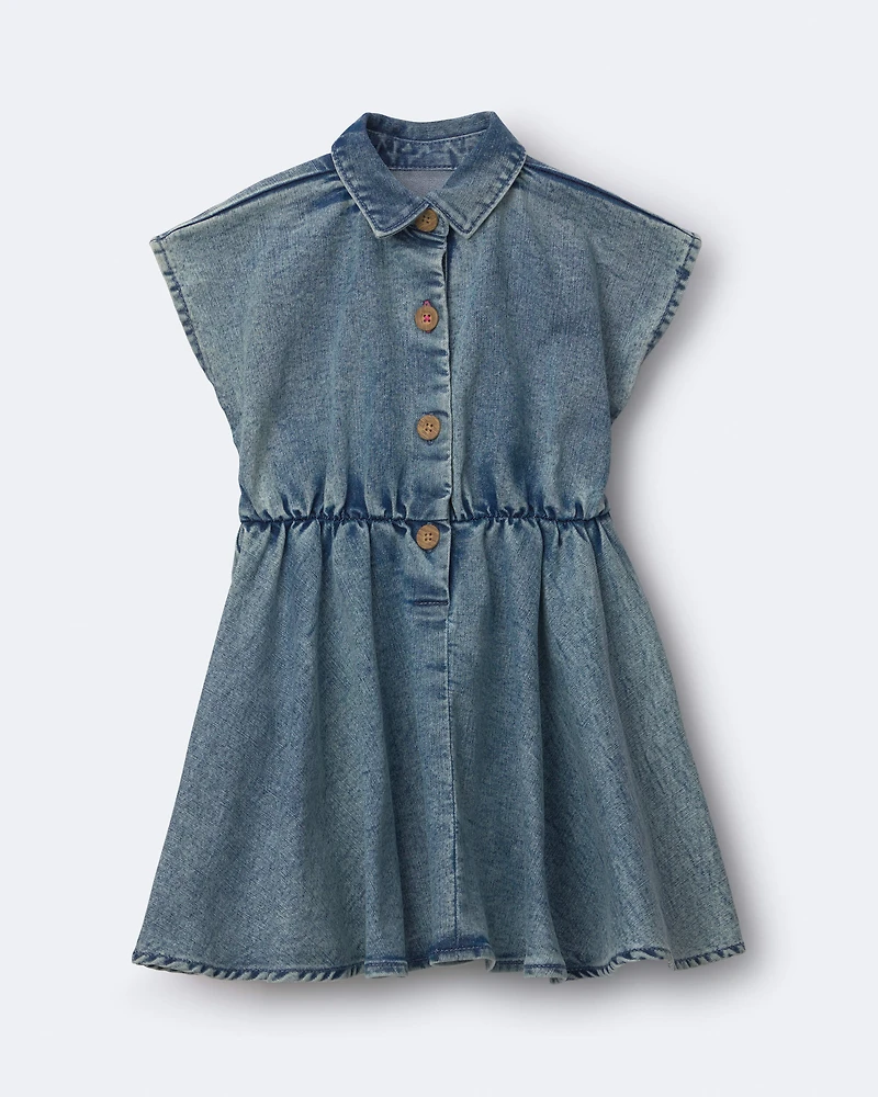 Toddler Girl Avenue Twirl™ Denim Dress Wash - Blue
