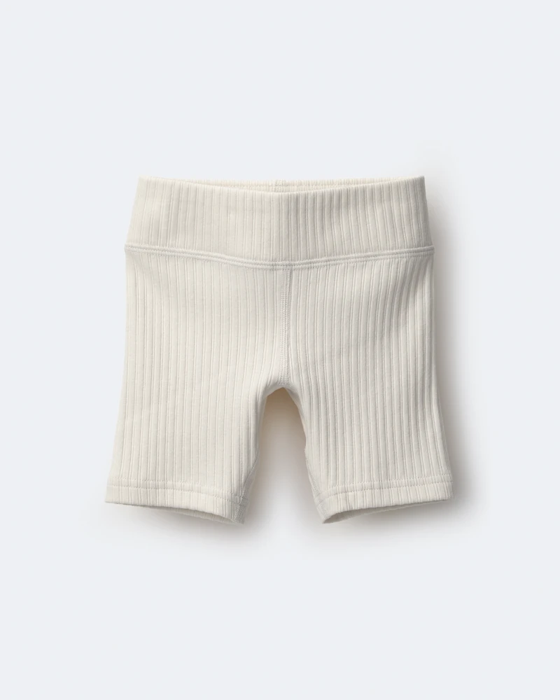 Toddler Girl Brooklyn Bike Shorts - Cream