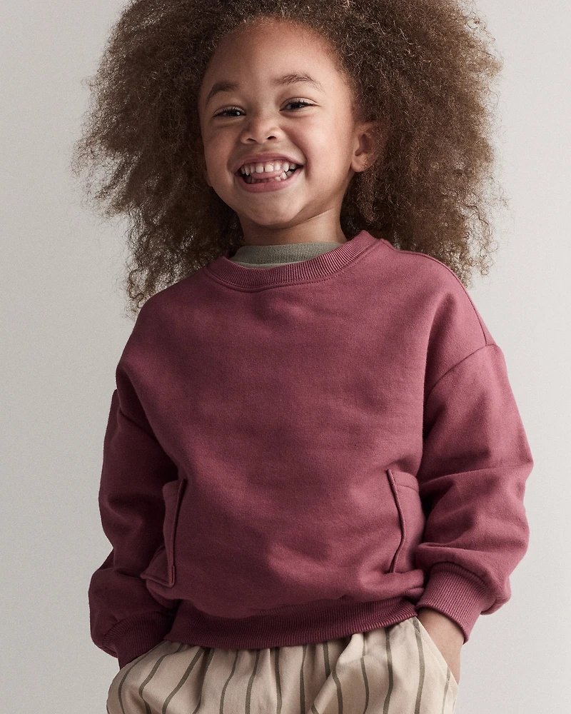 Toddler Otter Sweatshirt™ with Pockets - Burgundy