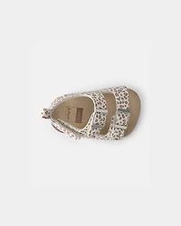 Baby Girl Cheetah Sandals - Cream