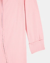 Baby Girl Solid 2-Way Zip PurelySoft Sleeper Pyjamas