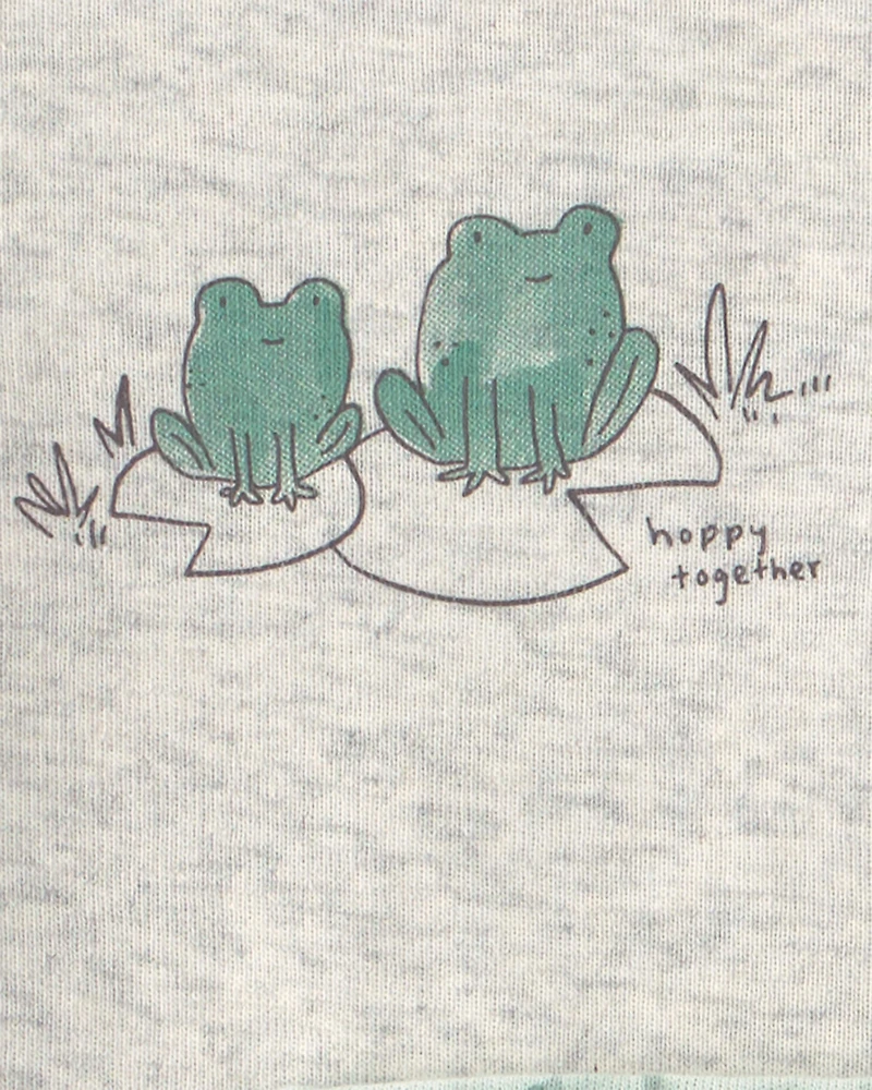 Baby 3-Piece Frog Bodysuit & Pant Set - Green/Grey