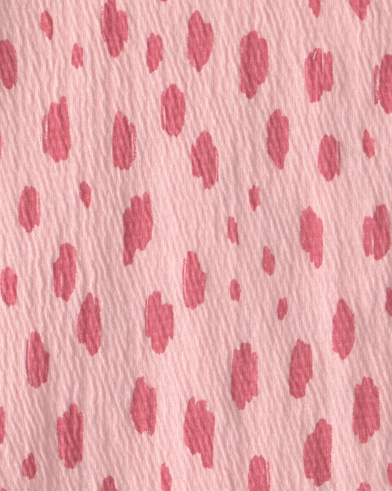 Girls Dots Short-Sleeve Top - Pink